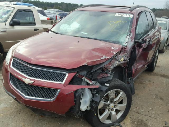 1GNLRFED7AJ229571 - 2010 CHEVROLET TRAVERSE L MAROON photo 2