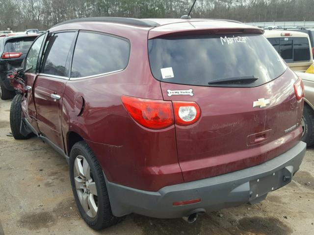 1GNLRFED7AJ229571 - 2010 CHEVROLET TRAVERSE L MAROON photo 3