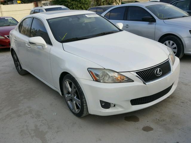 JTHBF5C24A5118637 - 2010 LEXUS IS 250 WHITE photo 1