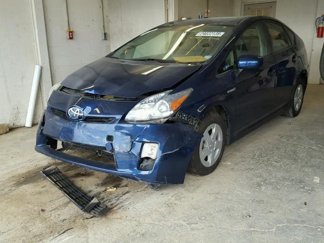 JTDKN3DU5B0323679 - 2011 TOYOTA PRIUS BLUE photo 2