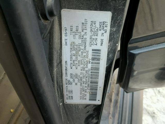 JT3GN87R4V0037731 - 1997 TOYOTA 4RUNNER LI BLACK photo 10