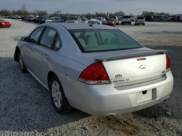 2G1WB5E39C1217195 - 2012 CHEVROLET IMPALA LT SILVER photo 3