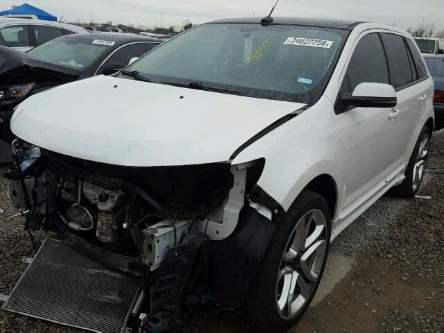 2FMDK3AK4CBA40786 - 2012 FORD EDGE SPORT WHITE photo 2