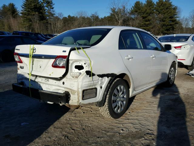 2T1BU4EE6DC022623 - 2013 TOYOTA COROLLA BA WHITE photo 4