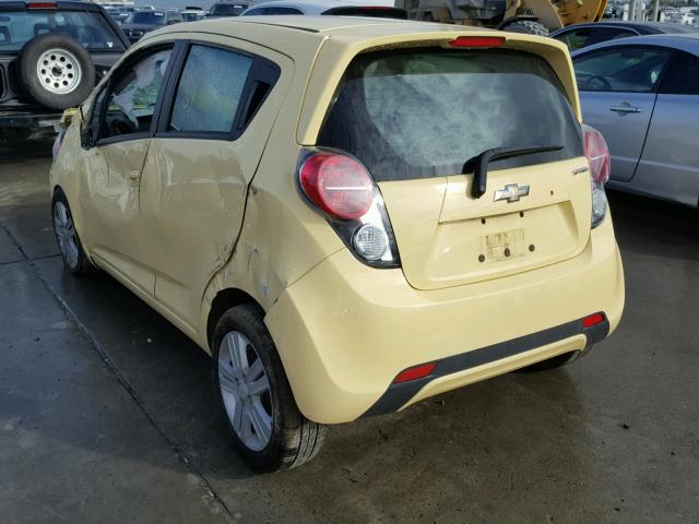 KL8CB6S97EC440818 - 2014 CHEVROLET SPARK LS YELLOW photo 3