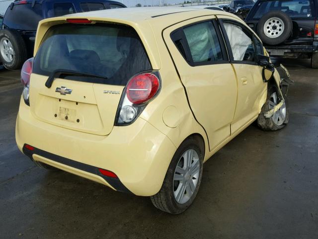 KL8CB6S97EC440818 - 2014 CHEVROLET SPARK LS YELLOW photo 4