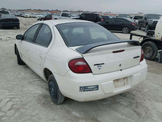 1B3ES56C85D179906 - 2005 DODGE NEON SXT WHITE photo 3