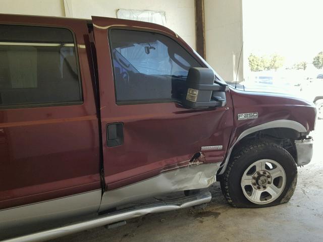 1FTSW21P36ED74807 - 2006 FORD F250 SUPER BURGUNDY photo 9