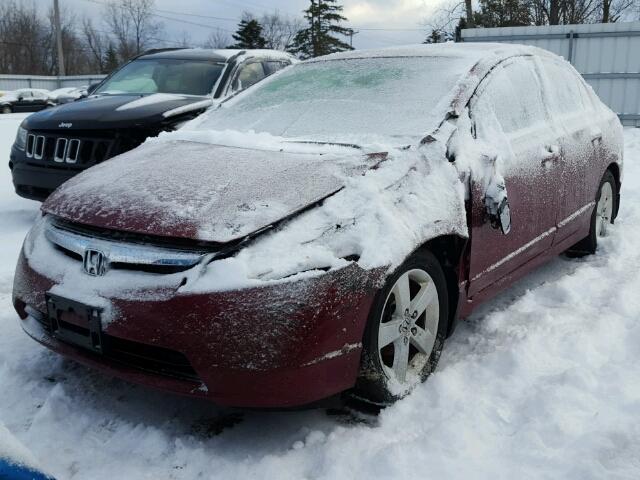 1HGFA16888L107559 - 2008 HONDA CIVIC EX MAROON photo 2