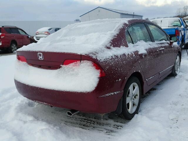 1HGFA16888L107559 - 2008 HONDA CIVIC EX MAROON photo 4