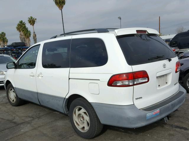 4T3ZF13C21U390078 - 2001 TOYOTA SIENNA LE WHITE photo 3