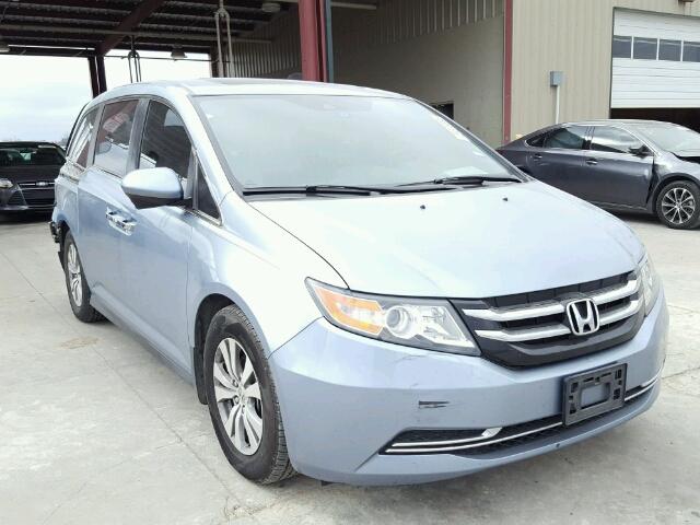 5FNRL5H68EB037178 - 2014 HONDA ODYSSEY EX BLUE photo 1