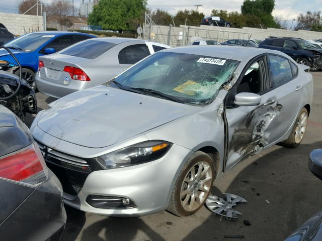 1C3CDFBH9DD290474 - 2013 DODGE DART SXT SILVER photo 2