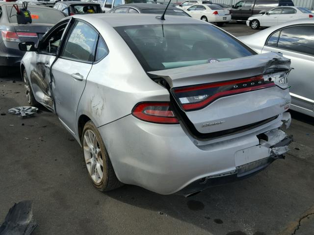 1C3CDFBH9DD290474 - 2013 DODGE DART SXT SILVER photo 3