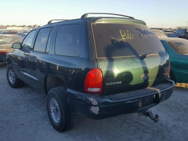 1B4HS28Y8XF500446 - 1999 DODGE DURANGO GREEN photo 3