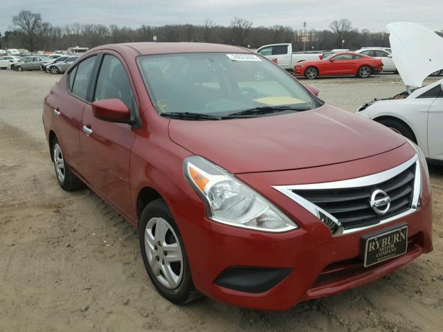 3N1CN7AP3FL829128 - 2015 NISSAN VERSA S RED photo 1