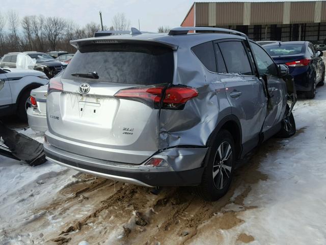 2T3RFREV4GW442736 - 2016 TOYOTA RAV4 XLE GRAY photo 4