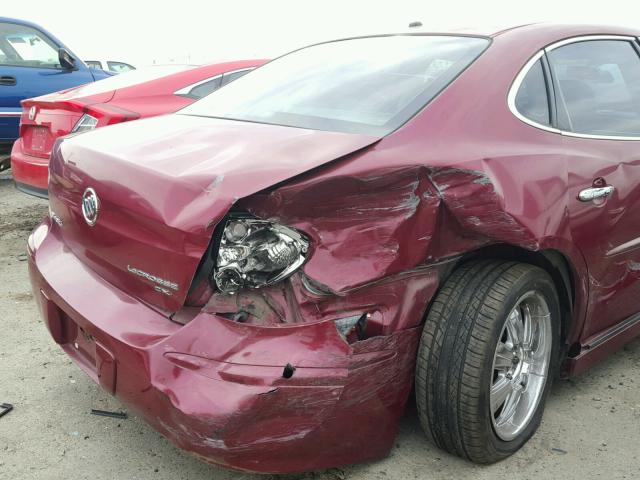 2G4WD532651267496 - 2005 BUICK LACROSSE C RED photo 10