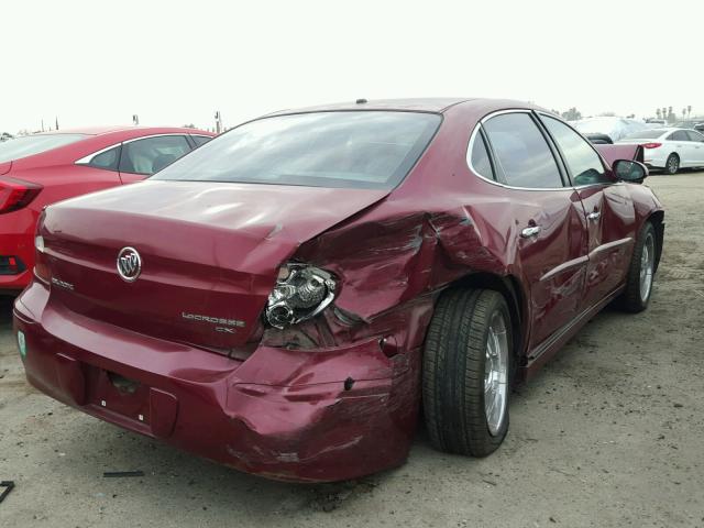 2G4WD532651267496 - 2005 BUICK LACROSSE C RED photo 4