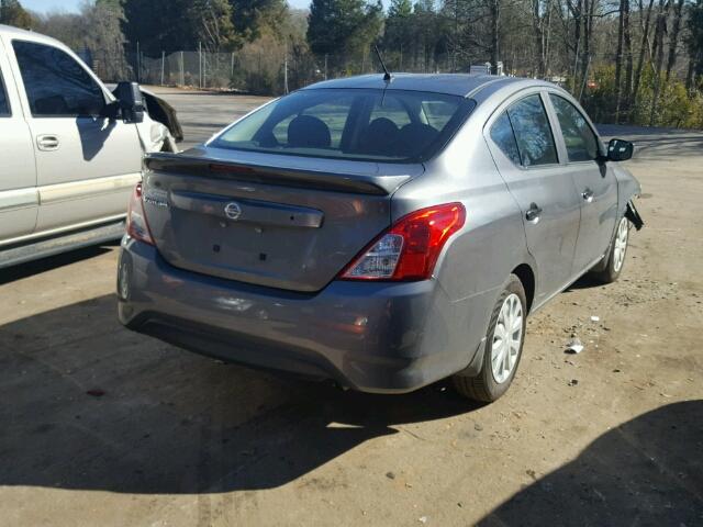 3N1CN7AP9HL855557 - 2017 NISSAN VERSA S GRAY photo 4