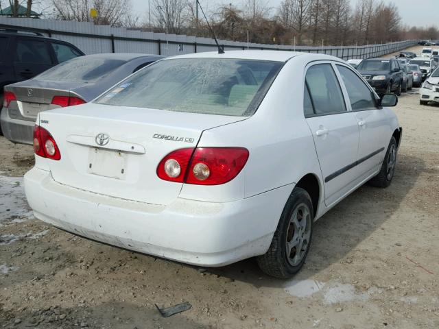 JTDBR32EX70116213 - 2007 TOYOTA COROLLA CE WHITE photo 4