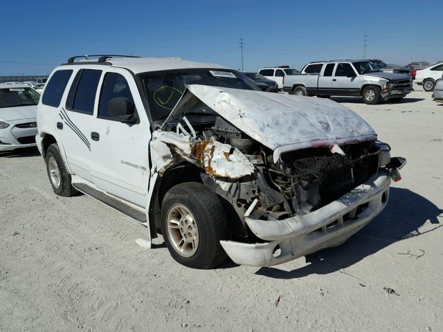 1B4HR28Y7YF184129 - 2000 DODGE DURANGO WHITE photo 1