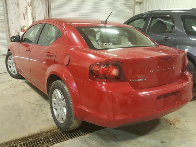 1B3BD1FB4BN556797 - 2011 DODGE AVENGER MA MAROON photo 3