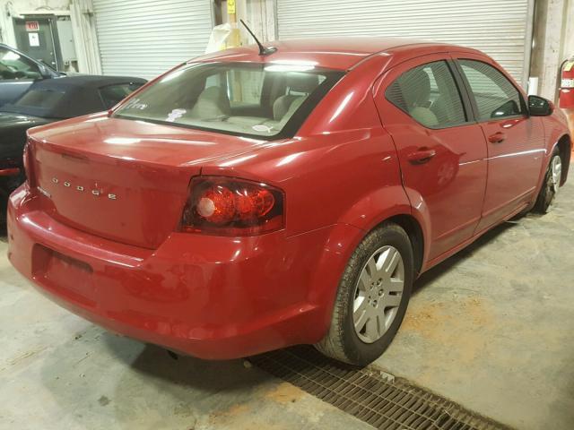 1B3BD1FB4BN556797 - 2011 DODGE AVENGER MA MAROON photo 4