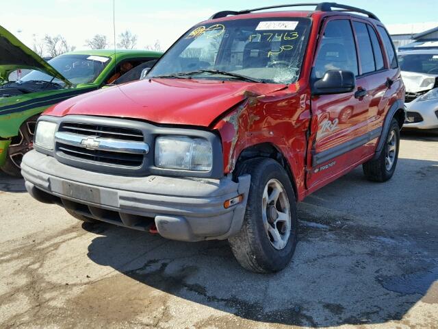 2CNBJ734246915079 - 2004 CHEVROLET TRACKER ZR RED photo 2