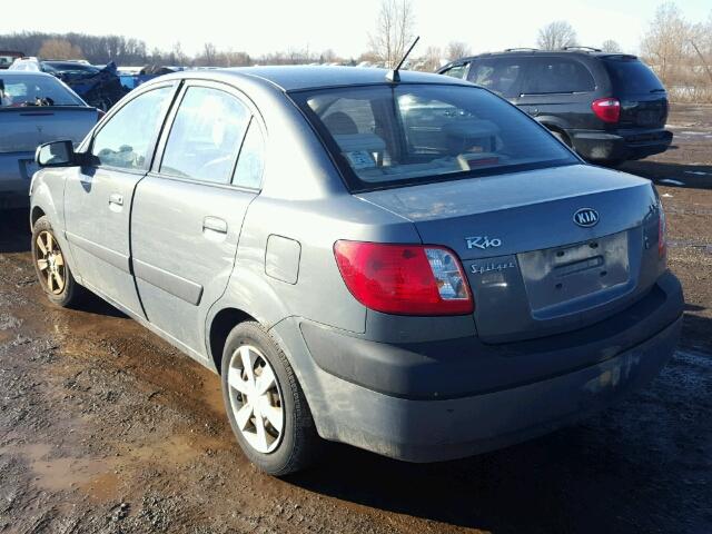 KNADE123666086787 - 2006 KIA RIO BLUE photo 3