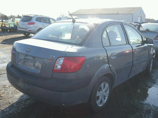 KNADE123666086787 - 2006 KIA RIO BLUE photo 4