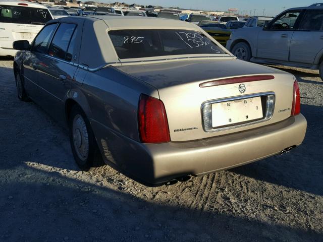 1G6KD54Y61U244002 - 2001 CADILLAC DEVILLE GOLD photo 3