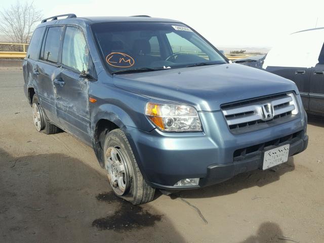 2HKYF18446H542910 - 2006 HONDA PILOT EX BLUE photo 1