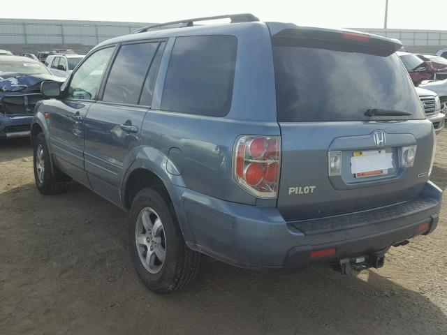 2HKYF18446H542910 - 2006 HONDA PILOT EX BLUE photo 3