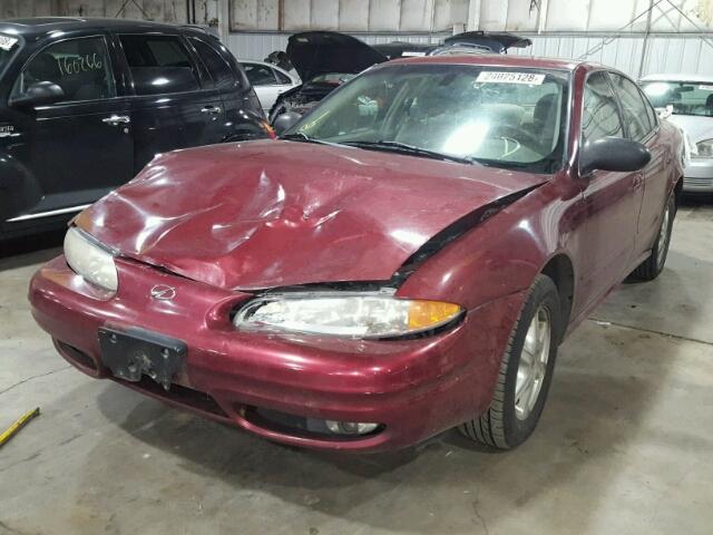 1G3NL52FX3C172566 - 2003 OLDSMOBILE ALERO GL RED photo 2