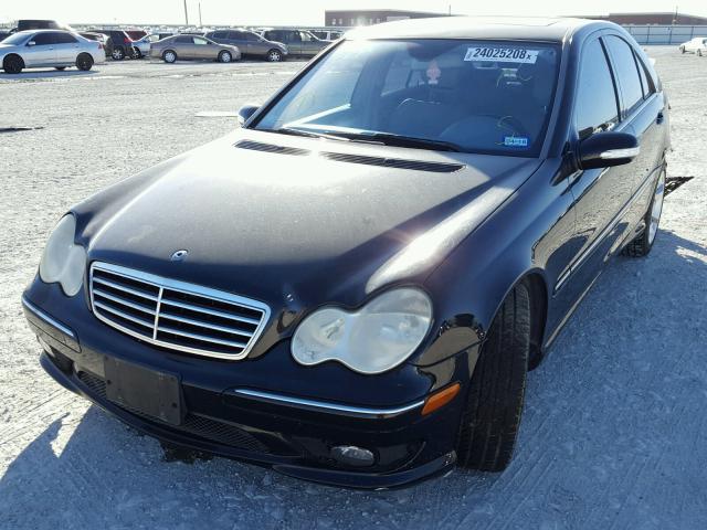 WDBRF52H57F930312 - 2007 MERCEDES-BENZ C 230 BLACK photo 2