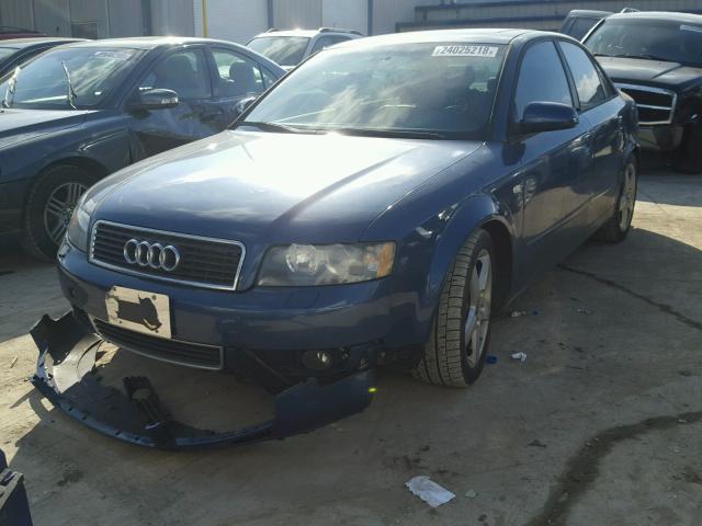 WAUJC68E95A026786 - 2005 AUDI A4 1.8T BLUE photo 2