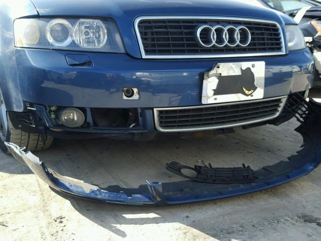 WAUJC68E95A026786 - 2005 AUDI A4 1.8T BLUE photo 9