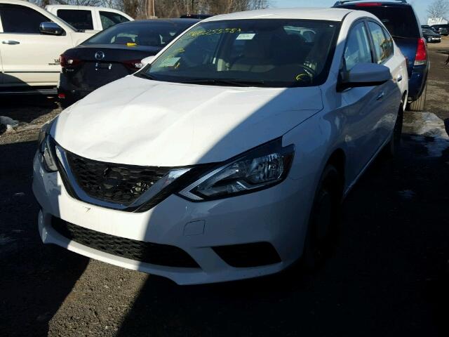 3N1AB7AP4HY324687 - 2017 NISSAN SENTRA S WHITE photo 2