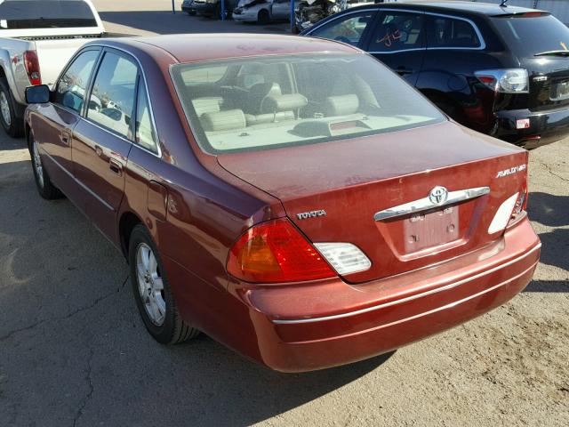 4T1BF28B2YU097646 - 2000 TOYOTA AVALON XL MAROON photo 3