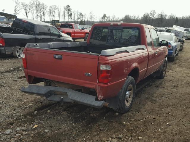 1FTYR14U81PA73623 - 2001 FORD RANGER SUP BURGUNDY photo 4