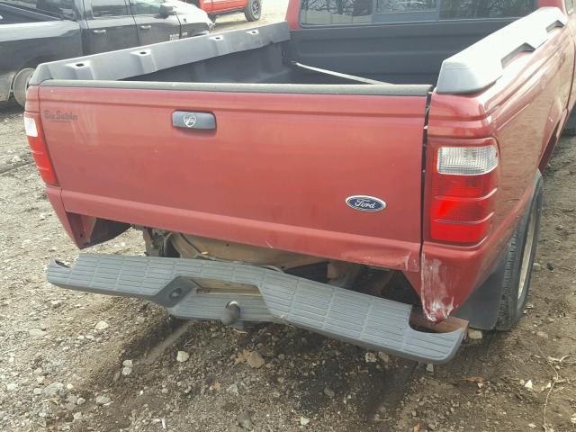 1FTYR14U81PA73623 - 2001 FORD RANGER SUP BURGUNDY photo 9