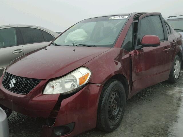 JS2YC412396202073 - 2009 SUZUKI SX4 BASE RED photo 2