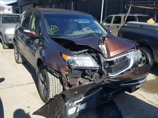 2HNYD2H69AH500130 - 2010 ACURA MDX TECHNO BROWN photo 1