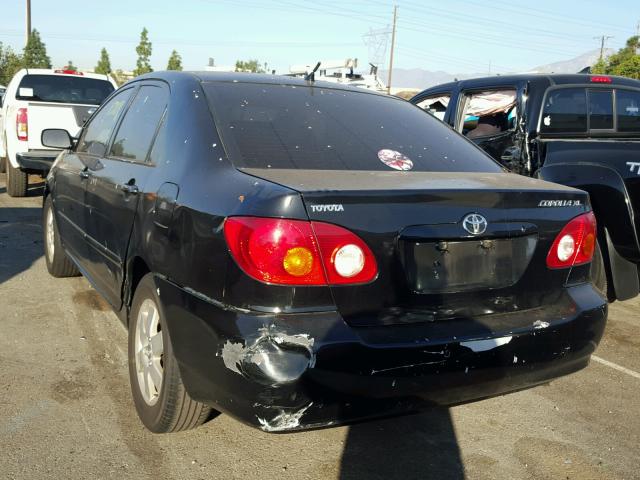 1NXBR38E03Z028177 - 2003 TOYOTA COROLLA CE BLACK photo 3