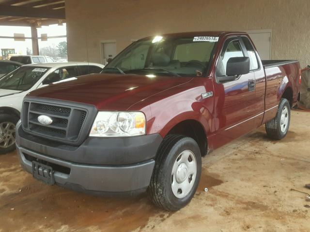 1FTRF12266NB31116 - 2006 FORD F150 MAROON photo 2