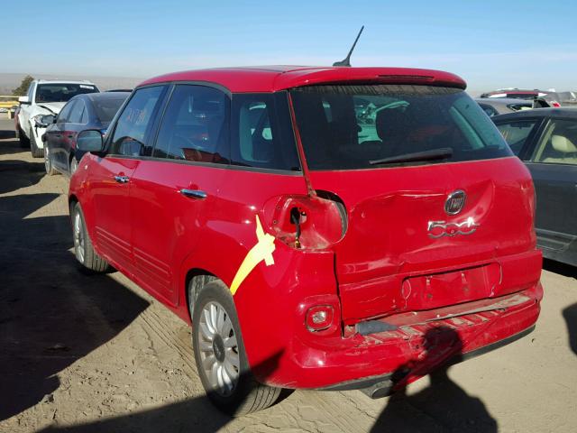 ZFBCFABH8EZ023942 - 2014 FIAT 500L EASY RED photo 3