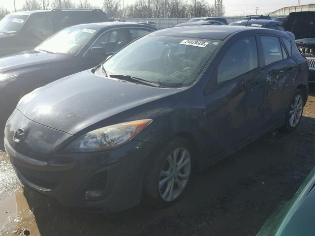 JM1BL1H53A1185159 - 2010 MAZDA 3 S BLACK photo 2