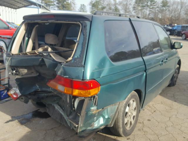 5FNRL18612B010716 - 2002 HONDA ODYSSEY EX GREEN photo 4