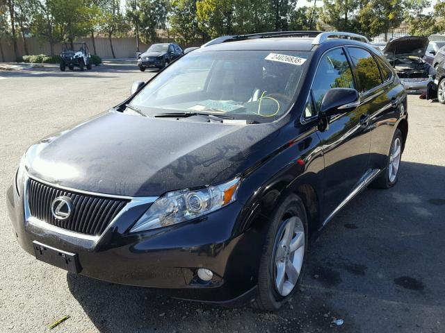 2T2ZK1BA3CC080588 - 2012 LEXUS RX 350 BLACK photo 2